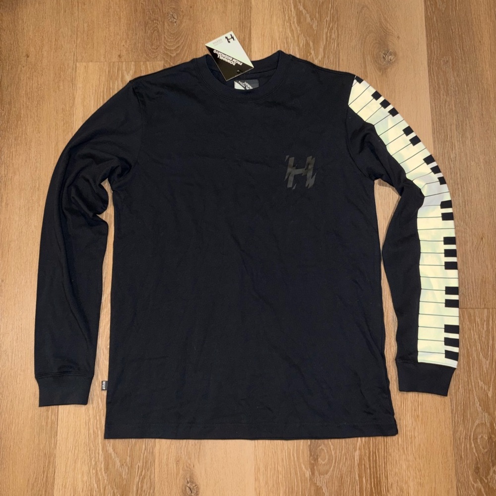 HUF Downhill From Skidrokyo Accordion Long sleeve Men’s Short Size Medium New